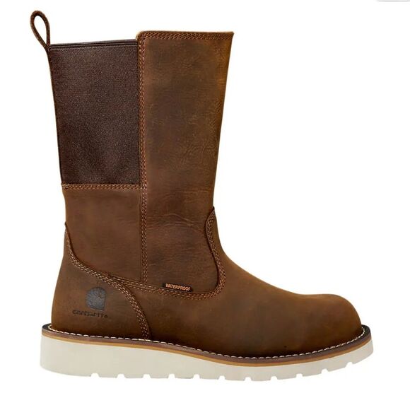 NEW Carhartt Waterproof 10" Steel Toe Wellington Wedge Boot size 8.5 Work - Picture 1 of 5
